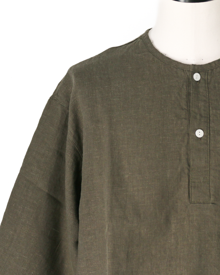 DELICIOUS LINEN Farmers Henry Khaki
