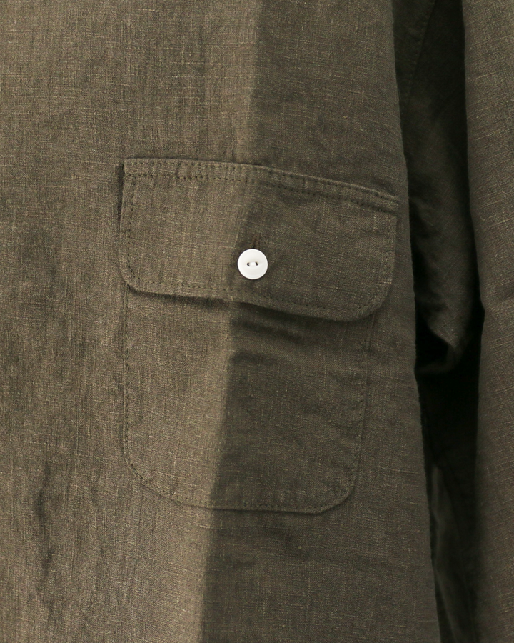 DELICIOUS LINEN Farmers Henry Khaki