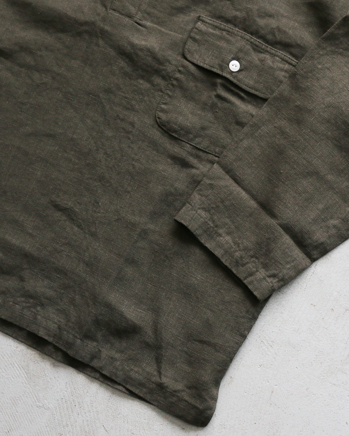 DELICIOUS LINEN Farmers Henry Khaki