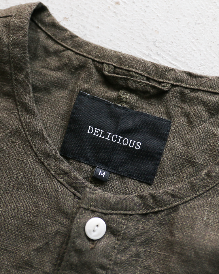 DELICIOUS LINEN Farmers Henry Khaki