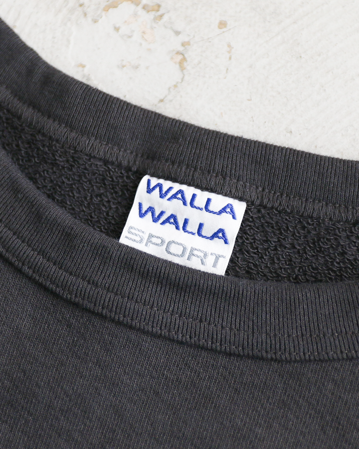 WALLA WALLA SPORT ワラワラスポーツ 13oz CREW SWEAT SHIRT Used Black