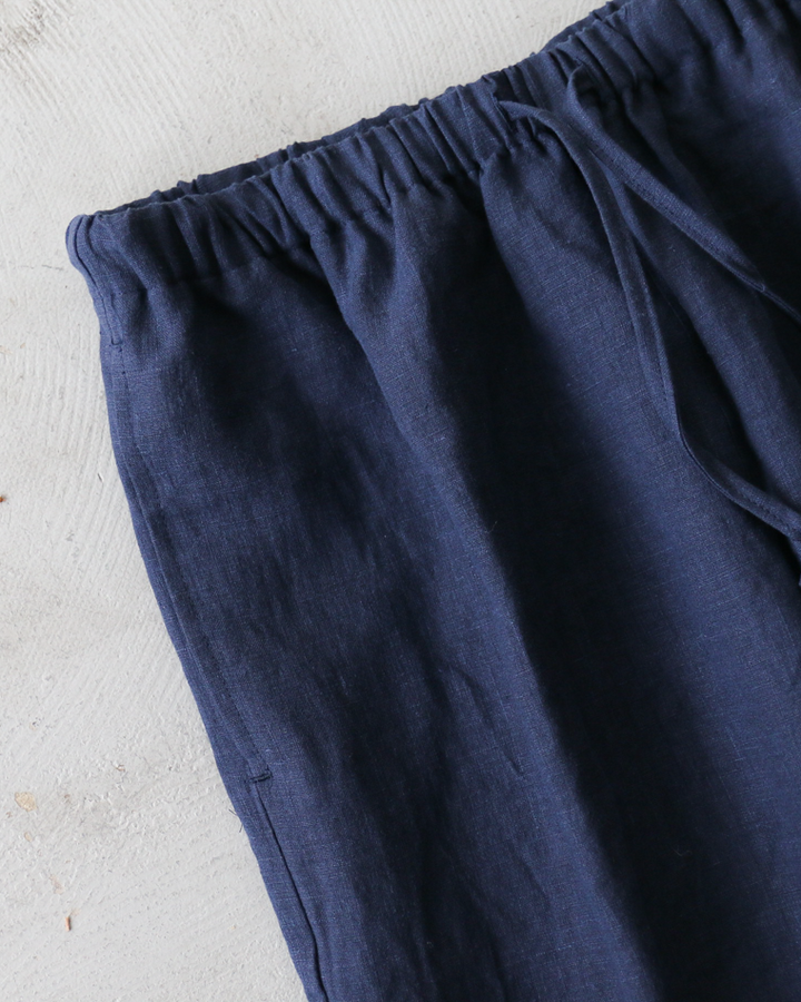 DELICIOUS LINEN Easy Pants Navy