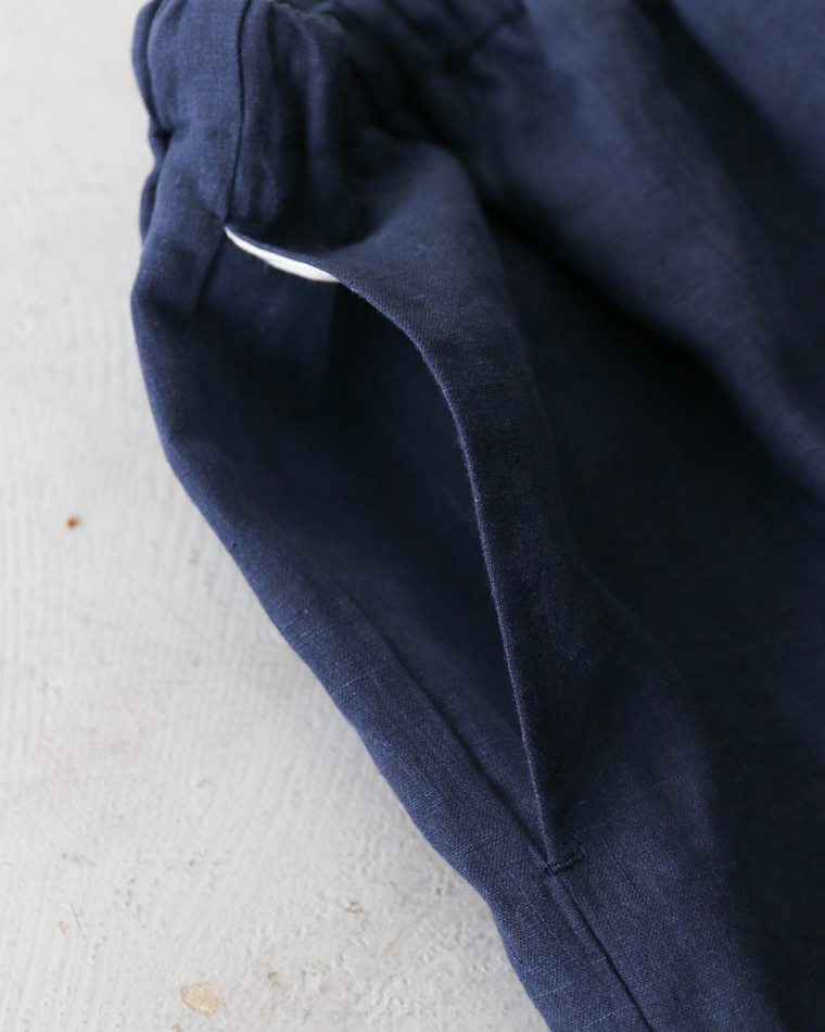 DELICIOUS LINEN Easy Pants Navy