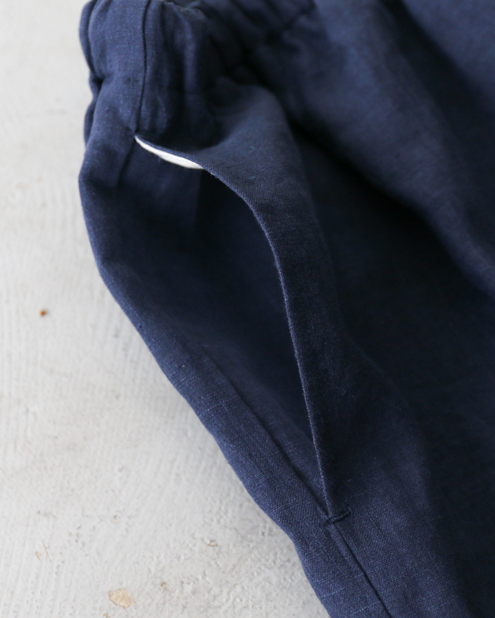 DELICIOUS LINEN Easy Pants Navy