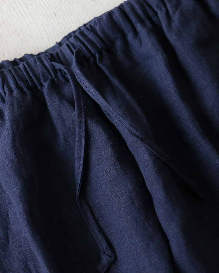 DELICIOUS LINEN Easy Pants Navy