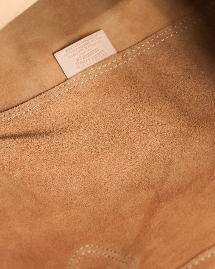 HERITAGE LEATHER ヘリテージレザー All Leather Tote Bag made in USA Sand Suede
