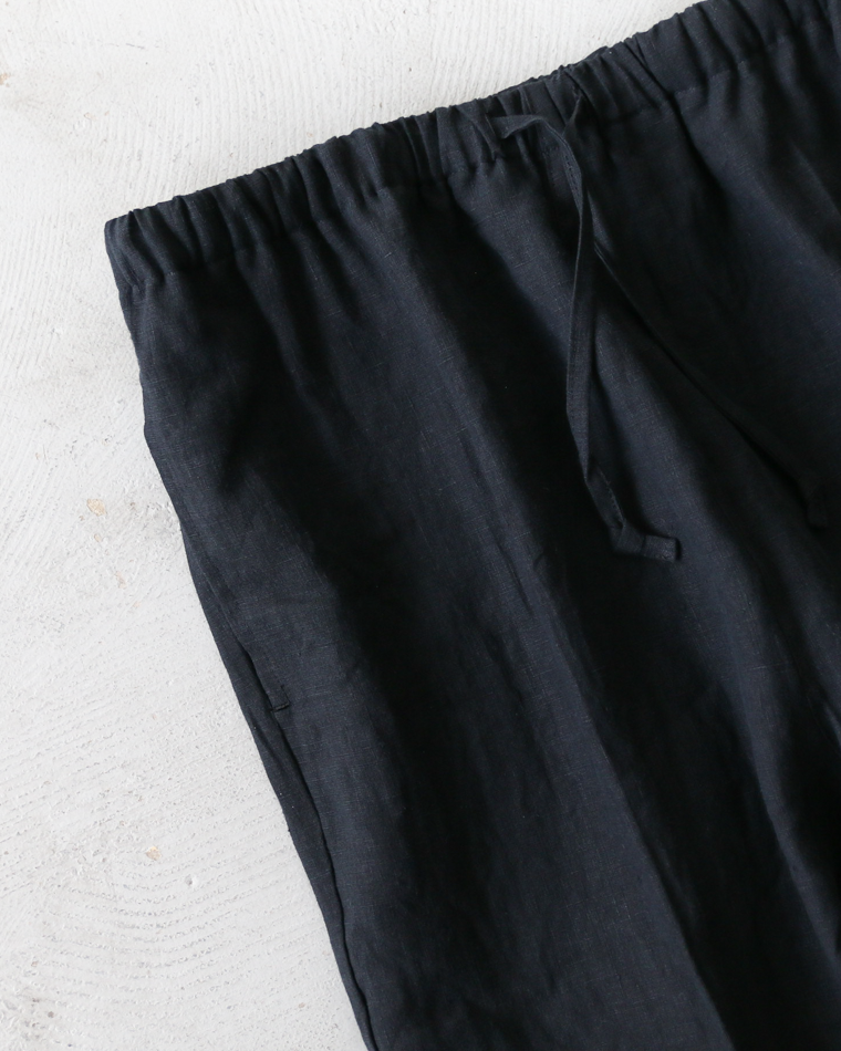 DELICIOUS LINEN Easy Pants Black