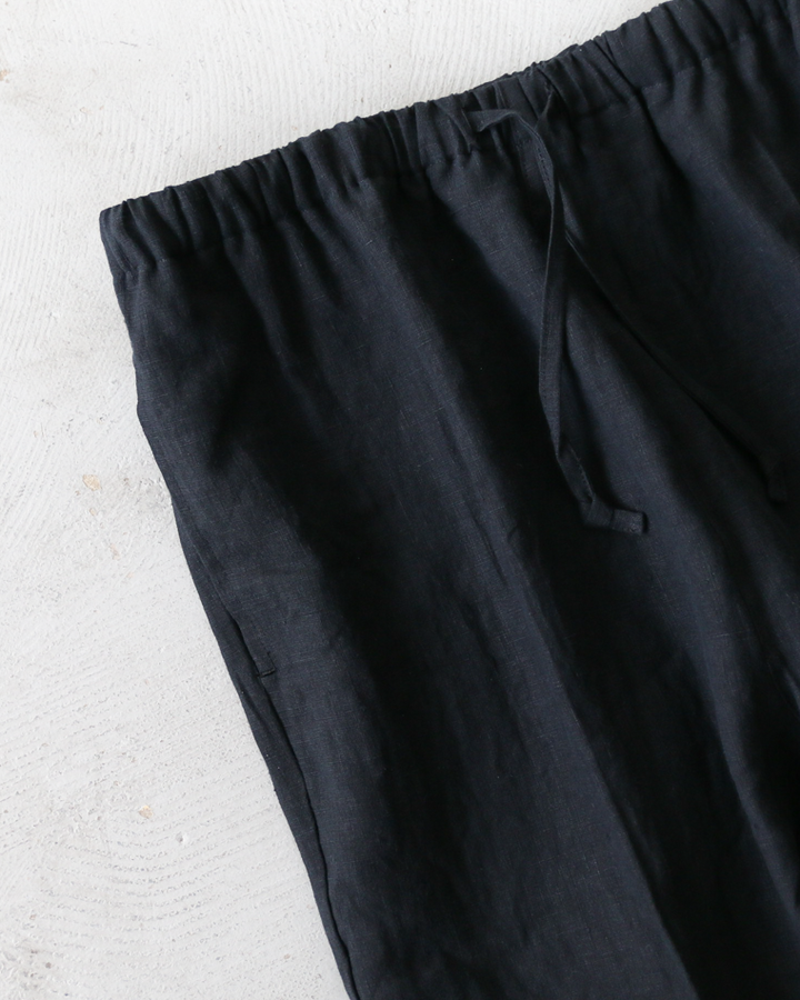 DELICIOUS LINEN Easy Pants Black