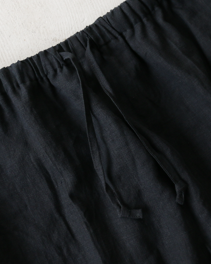 DELICIOUS LINEN Easy Pants Black