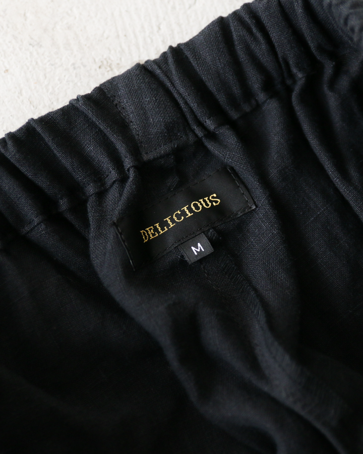 DELICIOUS LINEN Easy Pants Black