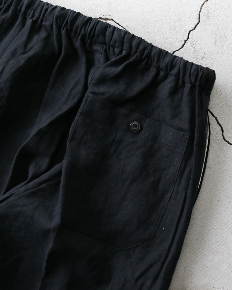 DELICIOUS LINEN Easy Pants Black