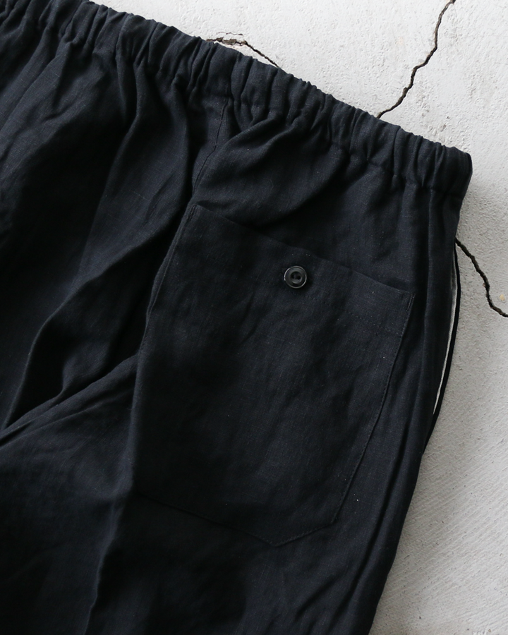 DELICIOUS LINEN Easy Pants Black
