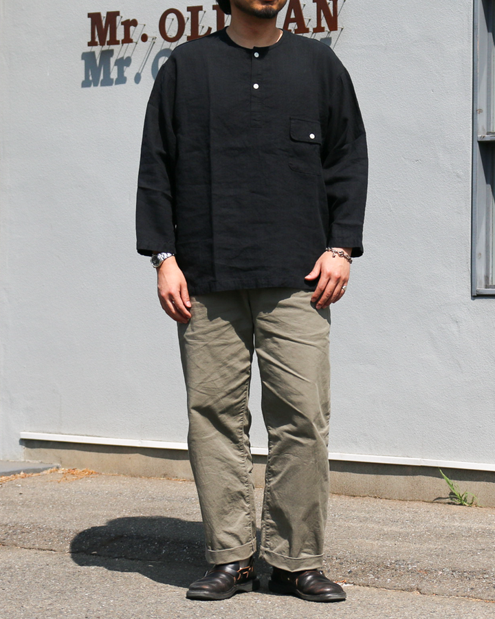 DELICIOUS LINEN Farmers Henry Black