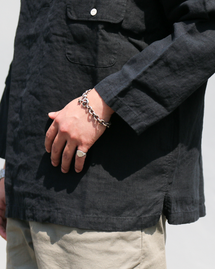 DELICIOUS LINEN Farmers Henry Black