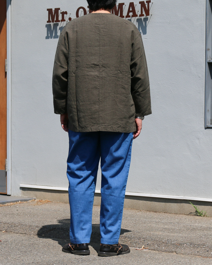 DELICIOUS LINEN Farmers Henry Khaki