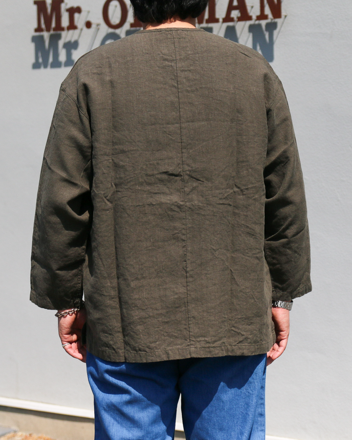 DELICIOUS LINEN Farmers Henry Khaki