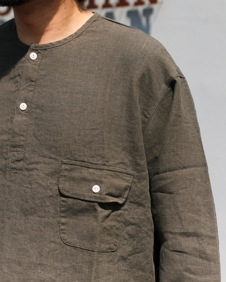 DELICIOUS LINEN Farmers Henry Khaki