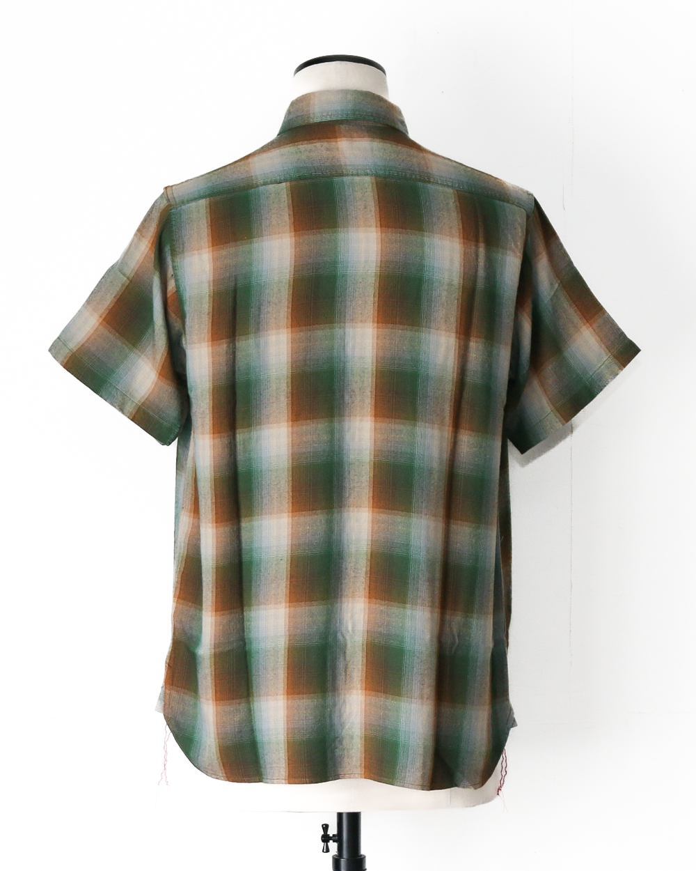 SUGAR CANE SC39726 RAYON TWILL CHECK WORK SHIRT Green
