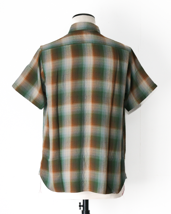 SUGAR CANE SC39726 RAYON TWILL CHECK WORK SHIRT Green