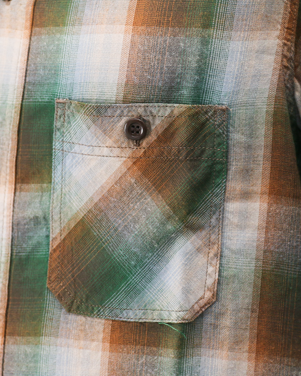 SUGAR CANE SC39726 RAYON TWILL CHECK WORK SHIRT Green