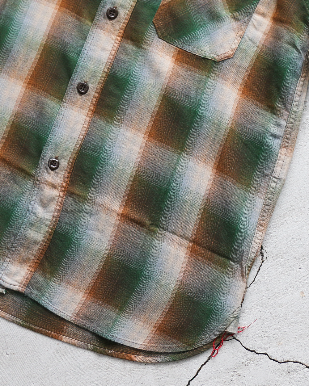 SUGAR CANE SC39726 RAYON TWILL CHECK WORK SHIRT Green