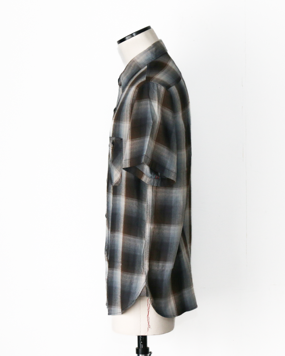 SUGAR CANE SC39726 RAYON TWILL CHECK WORK SHIRT Black