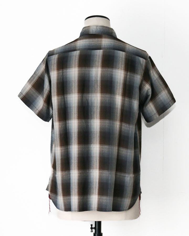 SUGAR CANE SC39726 RAYON TWILL CHECK WORK SHIRT Black