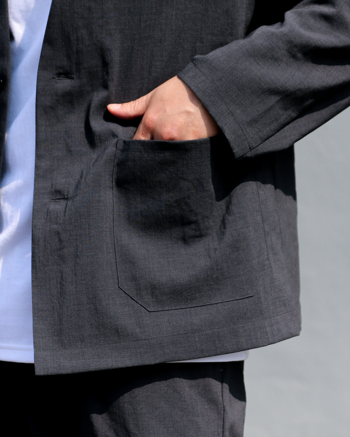 LAMOND NO-COLLAR SHARI JACKET Black