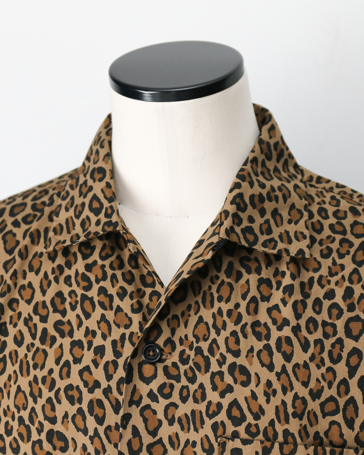 COLIMBO ZB-0314 MODEST OPEN COLLAR SHIRT "LEOPARD PATTERN"