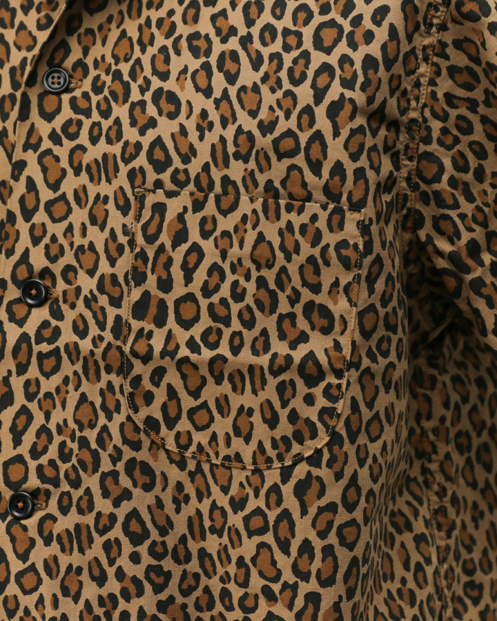 COLIMBO ZB-0314 MODEST OPEN COLLAR SHIRT "LEOPARD PATTERN"