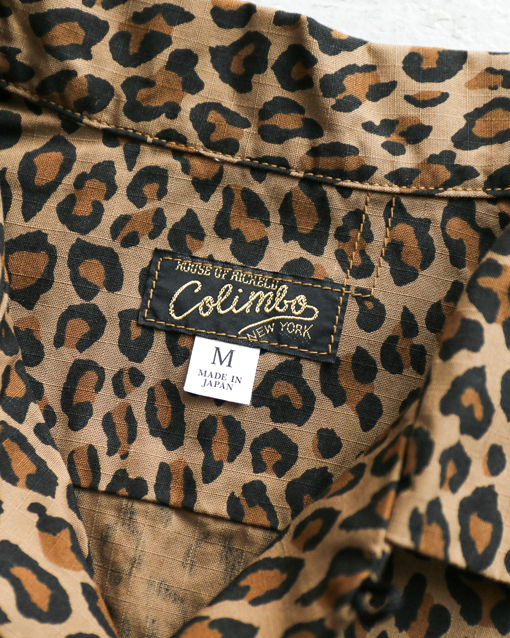 COLIMBO ZB-0314 MODEST OPEN COLLAR SHIRT "LEOPARD PATTERN"