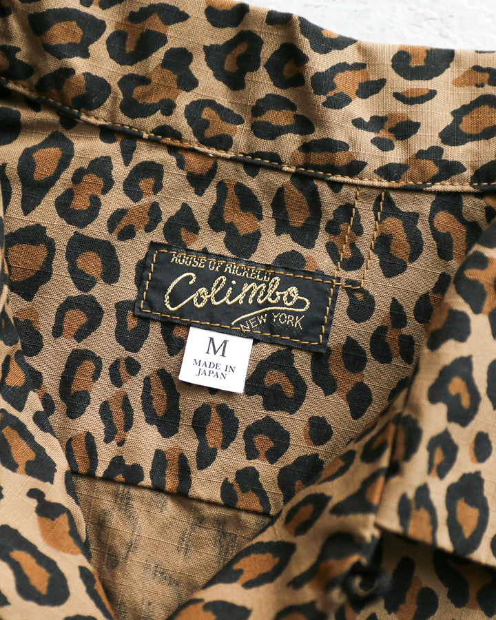 COLIMBO ZB-0314 MODEST OPEN COLLAR SHIRT "LEOPARD PATTERN"