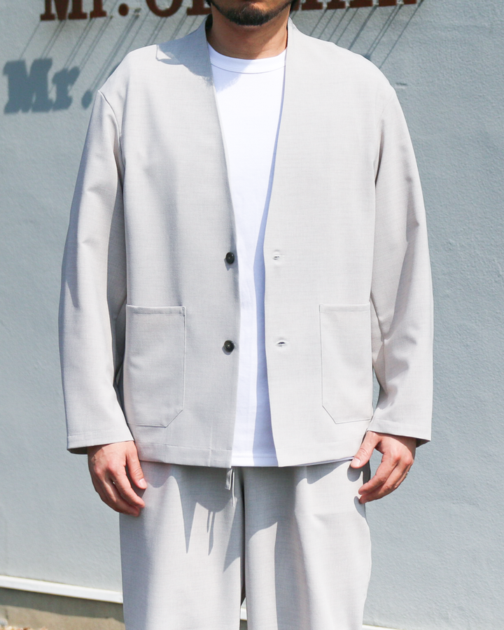 LAMOND NO-COLLAR SHARI JACKET Grey
