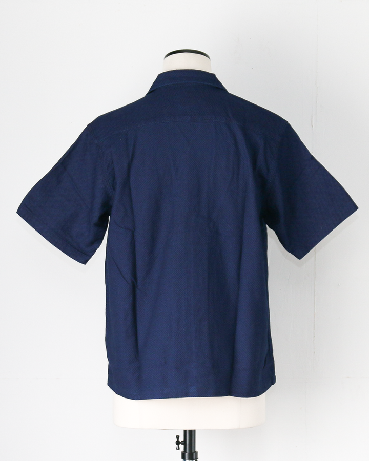 FOB factory F3500 INDIGO HOLIDAY SHIRT SASHIKO
