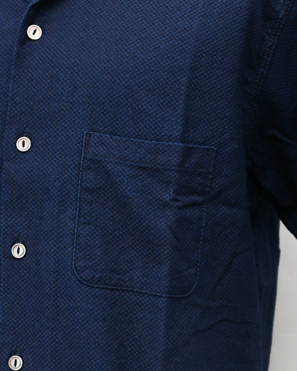 FOB factory F3500 INDIGO HOLIDAY SHIRT SASHIKO