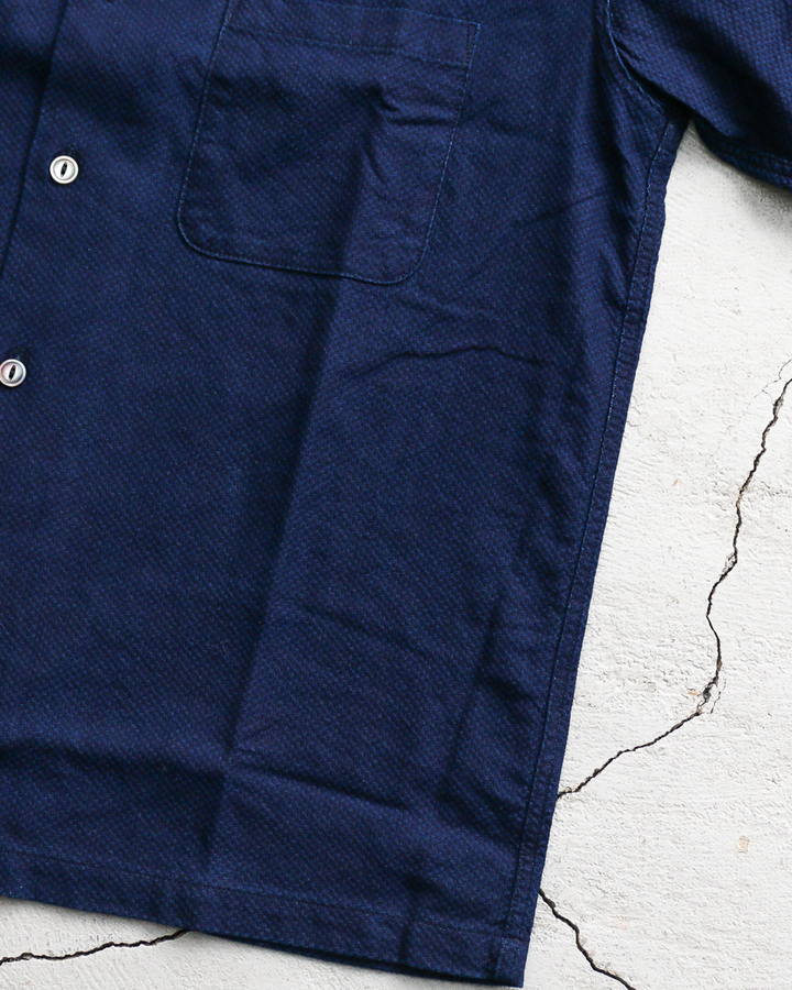 FOB factory F3500 INDIGO HOLIDAY SHIRT SASHIKO