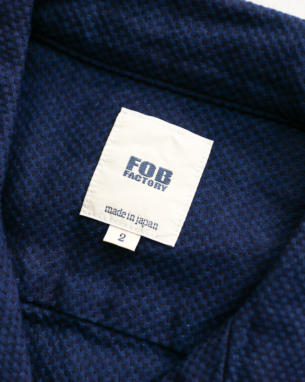 FOB factory F3500 INDIGO HOLIDAY SHIRT SASHIKO