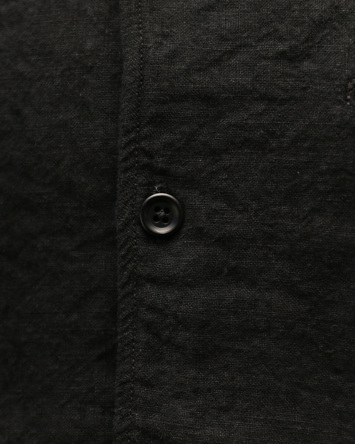 COLIMBO ZB-0305 Bisbee Drifter Shirt S/S -Heavy Weight Linen- Black