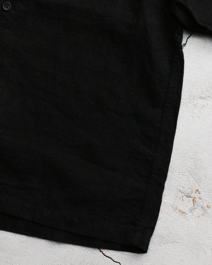 COLIMBO ZB-0305 Bisbee Drifter Shirt S/S -Heavy Weight Linen- Black