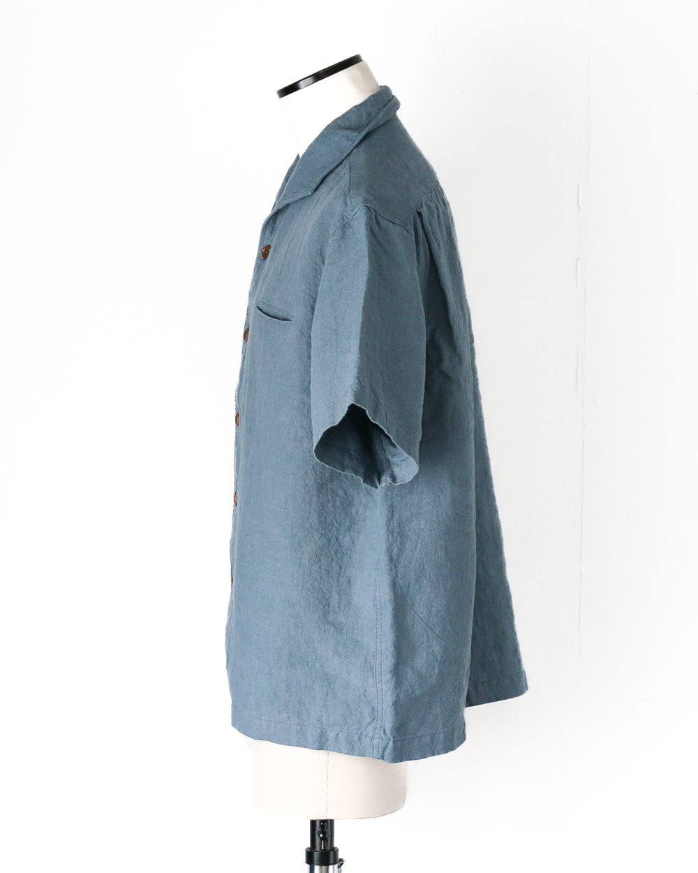COLIMBO ZB-0305 Bisbee Drifter Shirt S/S -Heavy Weight Linen- Dusty Sax
