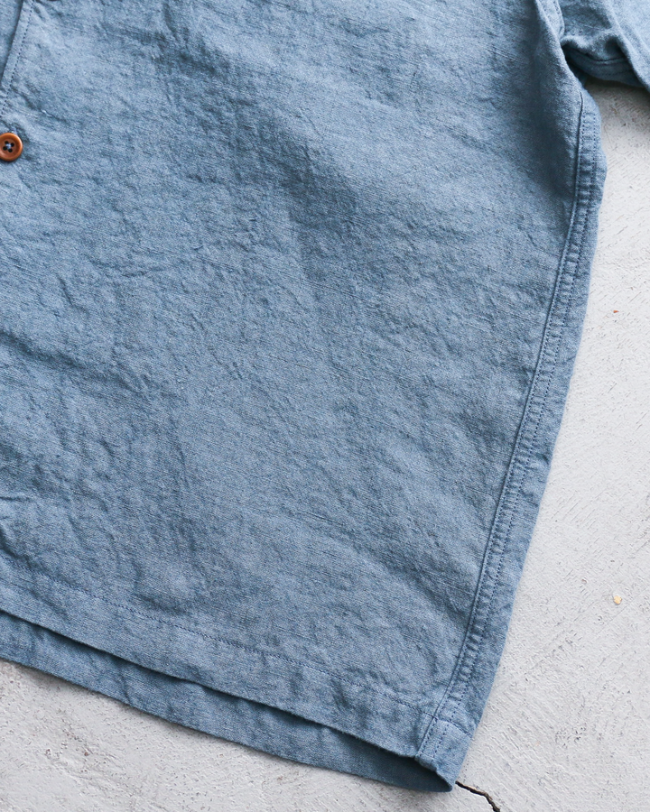 COLIMBO ZB-0305 Bisbee Drifter Shirt S/S -Heavy Weight Linen- Dusty Sax