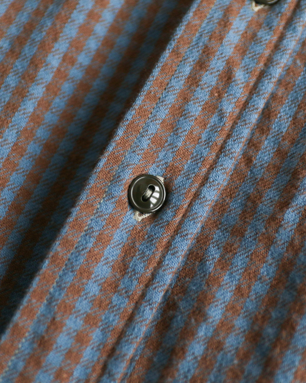 John Gluckow ジョンクラッコー JG-06-2 The Everyday Flannel Shirts D柄 ブラウン×サックス ワンウォッシュ