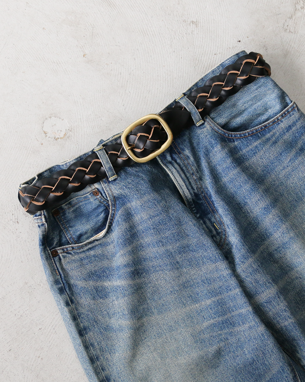 OPUS OHB-03 CHROMEXCEL US Oil LEATHER MESHBELT Black