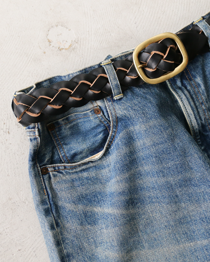 OPUS OHB-03 CHROMEXCEL US Oil LEATHER MESHBELT Black