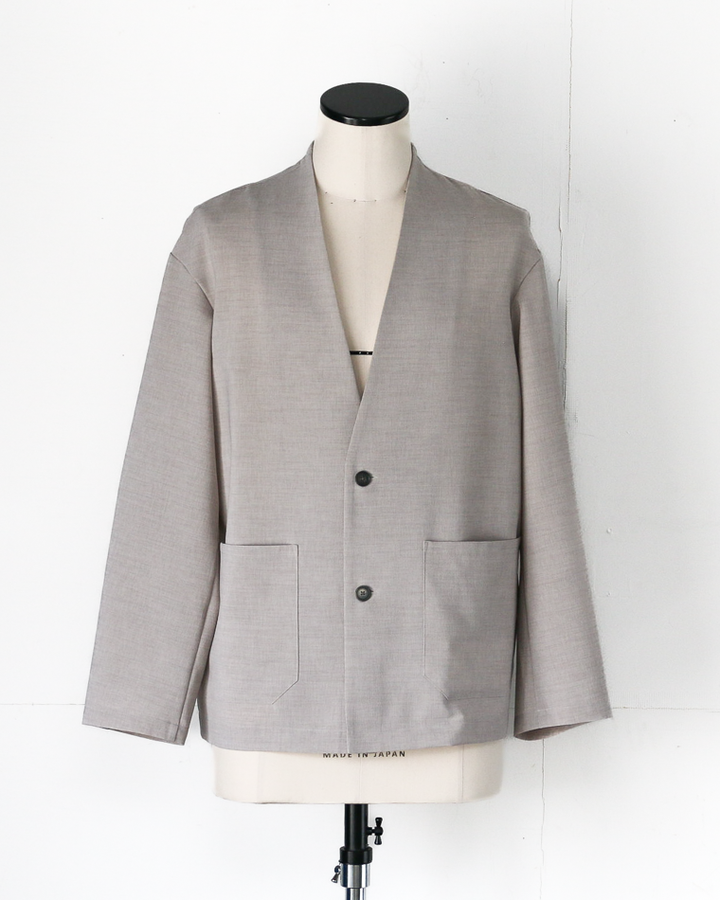 LAMOND NO-COLLAR SHARI JACKET Grey