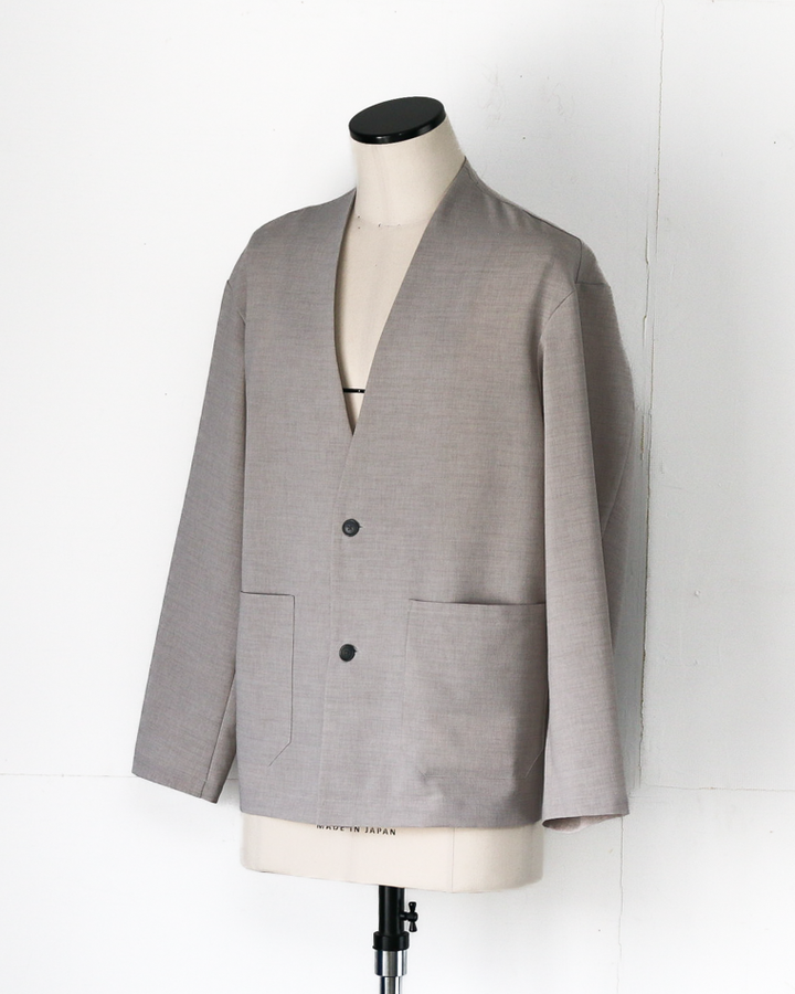 LAMOND NO-COLLAR SHARI JACKET Grey