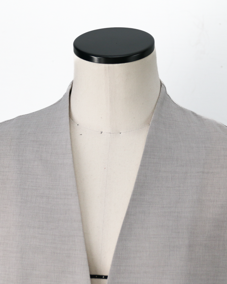 LAMOND NO-COLLAR SHARI JACKET Grey