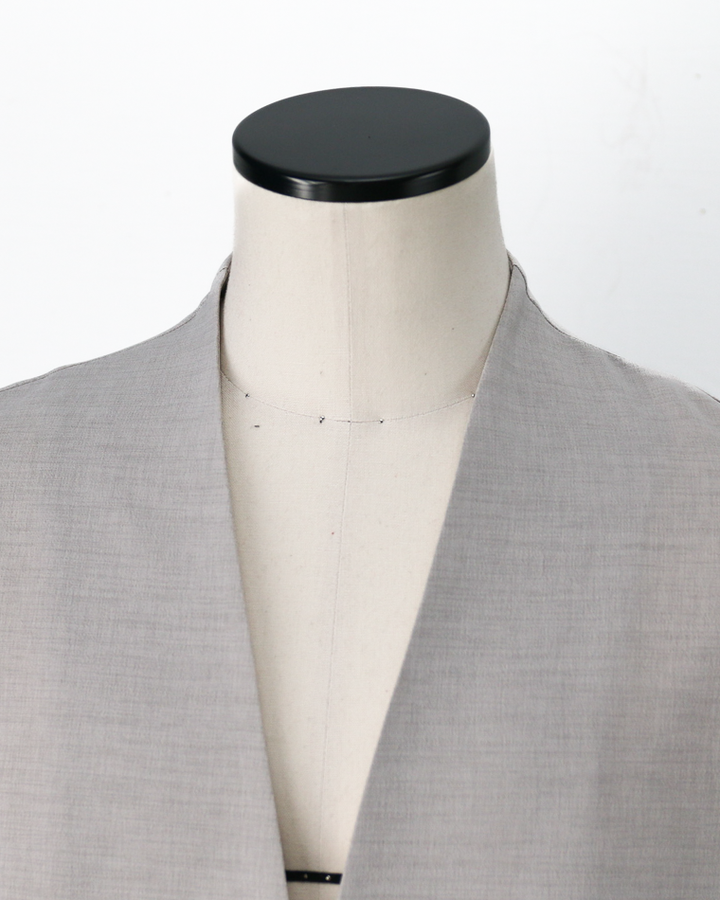 LAMOND NO-COLLAR SHARI JACKET Grey