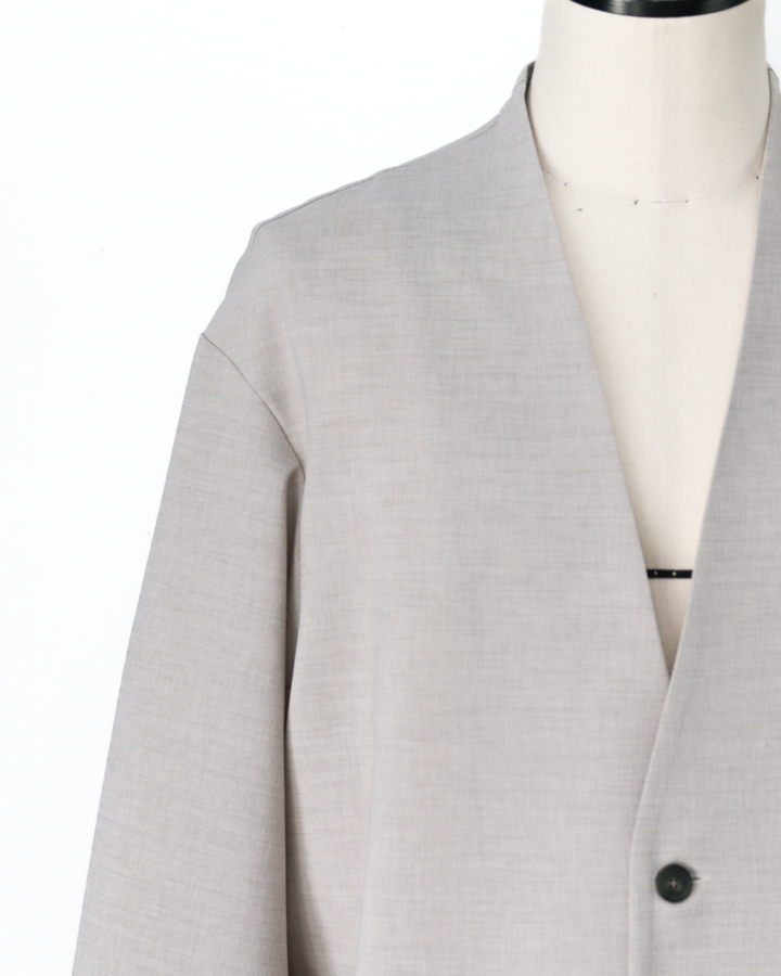 LAMOND NO-COLLAR SHARI JACKET Grey