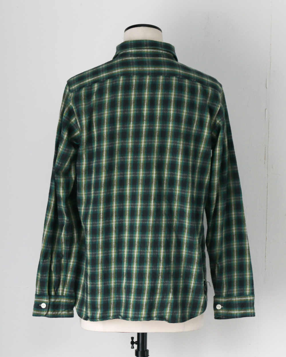 John Gluckow ジョンクラッコー JG-06-2 The Everyday Flannel Shirts E柄 ダークグリーン ワンウォッシュ